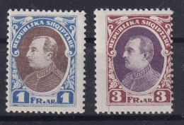 ALBANIA 1925 - MNH - Mi XIII-XIV - Complete Set - Albanien