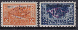 ALBANIA 1924 - MHN - Mi 90, 93 - Albanien