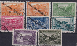 ALBANIA 1925 - Canceled - Mi 111-117 - Complete Set - Albania