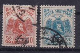 ALBANIA 1922 - Canceled - Mi 78II, 79II - Albanien