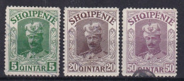 ALBANIA 1914- Canceled - Mi III,V,VII - Albania