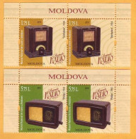 2019 Moldova Moldavie  Devices Radio. Phillips 1943, Telefunke-1934, Museum. Story 2x2v Mint - Telecom
