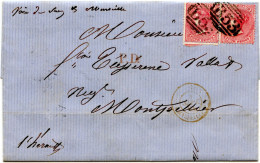 MAURICE - LETTRE DE MAURICE POUR LA FRANCE, 1864 - Mauritius (...-1967)