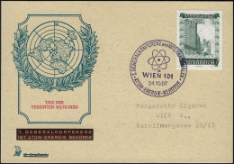 Autriche 1957. Première Conférence Générale Des Autorités Internationale De L'énergie Nucléaire Ou Atomique. ONU - Atomo