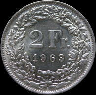 LaZooRo: Switzerland 2 Francs 1963 UNC - Silver - 2 Franken