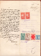 SLOVENIA-YUGOSLAVIA SHS, COURT DOCUMENT MIXED FRANKED "CHAIN BREAKERS" POSTAGE DUE USED AS REVENUE STAMPS 1920 RARE! - Slovenia