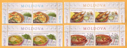2014 Moldova Moldavie Moldau  National Cooking. Zeame. Plachinte. Fish. Chiorbe. 2x4 Mint - Moldavie