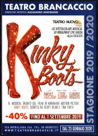 ITALIA ROMA 2019 - TEATRO BRANCACCIO - KUNKY BOOTS -- MUSICAL - PROMOCARD - I - Teatro