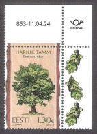 Forest Trees – Oak Estonia 2024 MNH Corner Stamp With Issue Nr  Mi 1101 - Estland