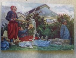 CPA Dubonnet Zouaves Tir Au Pigeon - Advertising