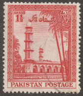 Pakistan, Middle East, Stamp, Scott#69, Used, Hinged, 1 1/2annas, - Pakistán