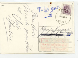 Postcard Čanj Posted 1988 To Pančevo - Taxed With Meter Stamp PT240401 - Portomarken