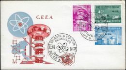 Belgique 1961 Y&T 1195 à 1197 Sur FDC. Euratom, Centrale Nucléaire De Mol - Atoom