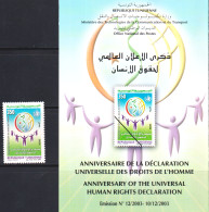 2003-Tunisie / Y&T 1503 - Commémoration De La Déclaration Universelle Des Droits De L'Homme-  1V/ MNH*****+ Prospectus - ONU