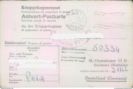 Pr64-pavia  Prigioniero Di Guerra In Germania Scrive Alla Sua Famiglia 1944 - Portofreiheit