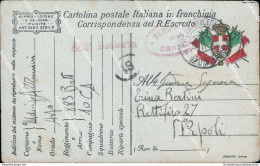 Bq620 Cartolina  Franchigia Militare Posta Militare 92 Divisione Www1 1918 - Portofreiheit