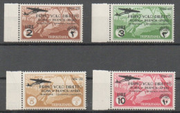 Colonie Italiane - Tripolitania 1934 Posta Aerea Cat 30/33 Serie Completa 4 Valori Gomma Integra. Bordo Foglio Sinistro. - Tripolitania