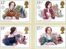 Great Britain 1980 Famous Women PHQ Series 44 Set Of 4 Unused - Bronte, Eliot, Gaskell - Cartes PHQ