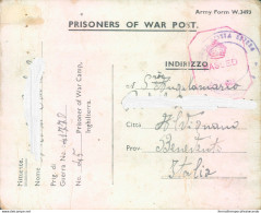 Pr98 - Alvignano Prigioniero Di Guerra In Gran Bretagna Scrive Alla Mamma 1942 - Franquicia