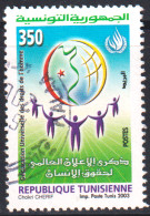 2003-Tunisie / Y&T 1503 - Commémoration De La Déclaration Universelle Des Droits De L'Homme-  1 V Obli - Tunesien (1956-...)