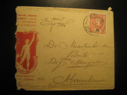 COIMBRA 1904 To Abrunheira Cancel Damaged Cover PORTUGAL - Briefe U. Dokumente