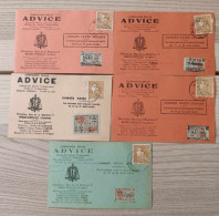 [-50%] Lot De 5 Cartes Congés Payés Légaux - Advice - Marcinelle - De 1952à 1957 - Dirkes Ignace - Bills Of Exchange