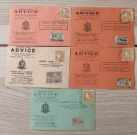 Lot De 5 Cartes Congés Payés Légaux - Advice - Marcinelle - De 1952à 1957 - Dirkes Ignace - Bills Of Exchange