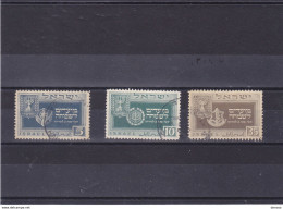 ISRAËL 1949 NOUVEL AN Yvert 18-20; Michel 19-21 Oblitérés Cote :  10 Euros - Used Stamps (without Tabs)