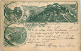 Gruss Von Der Marienburg Bei Alf - Litho 1894 - Vorläufer - Alf-Bullay