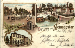 Gruss Aus Neumünster - Litho 1896 - Neumuenster