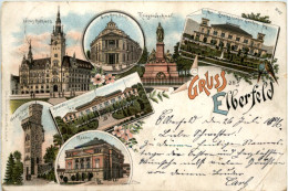 Gruss Aus Elberfeld - Litho 1896 - Wuppertal