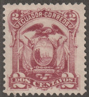 Ecuador, Stamp, Scott#56, Mint, Hinged, Dos Centavos, Ship. - Equateur