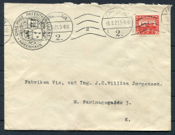 1921 Denmark Chas. Hude Patentkonsulent Copenhagen Patent Office Cover  - Brieven En Documenten