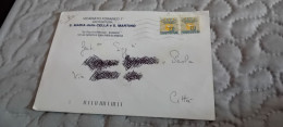 ETTERA VIAGGIATA CON COPPIA MARCHE DA BOLLO EUROPA UN SOLO STATO PER PA PACE NEL MONDO - Revenue Stamps