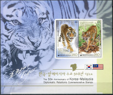 South Korea 2010. Korea-Malaysia Diplomatic Relations (MNH OG) Block With Fields - Corea Del Sur