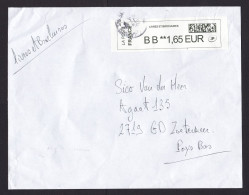 France: Parcel Fragment (cut-out) To Netherlands, 2024, ATM Machine Label, BB Rate 1.65 EUR, QR Code (minor Damage) - Covers & Documents