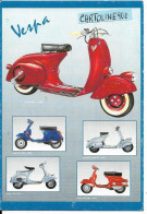 Moto Cartolina Con Vespe Vespa Anno 1948 Vespa Anno 1946 Vespa Anno 1983 Vespa Anno 1954 Vespa Anno 1975 (v.retro) - Motorräder