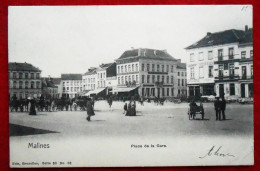 CPA  Publicité 1906 Malines Place De La Gare. "L'Aliment Renaux" - Mechelen