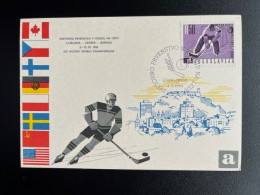 JUGOSLAVIJA YUGOSLAVIA 1966 CARD ICE HOCKEY WORLD CHAMPIONSHIP MARCH 1966 - Covers & Documents