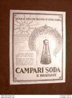 Pubblicità Del 1945 Campari Soda Lo Dolce Ber Che Mai Non M'avria Sazio - Other & Unclassified