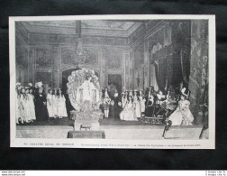 Teatro Di Monaco - Danza Delle Ninfe Alla Presenza Di Luigi XIV Stampa Del 1905 - Autres & Non Classés
