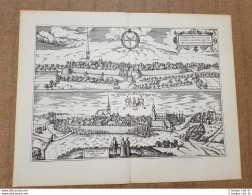 Vedute Delle Città Di Krempe E Rendsburg Anno 1597 Braun E Hogenberg Ristampa - Cartes Géographiques