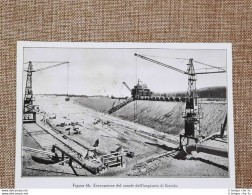 Le Centrali Idroelettriche Nel 1934 Escavazione Canale Impianto Di Kembs Francia - Altri & Non Classificati
