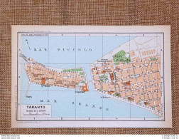 Pianta Della Città Di Taranto Del 1962 Puglia - Cartes Géographiques