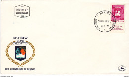 ISRAËL 1970 FDC REHOVOT Yvert 383A - FDC