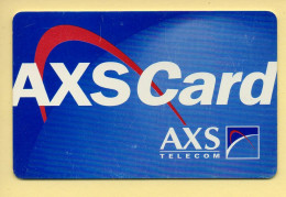 Carte Prépayée : AXS CARD - Autres & Non Classés