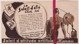 Pub Reclame - Appareil Le Soleil D'eté - Ixelles - Orig. Knipsel Coupure Tijdschrift Magazine - 1937 - Publicités