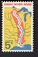 202340427 1966 SCOTT 1319 POSTFRIS MINT NEVER HINGED (XX) - GREAT RIVER ROAD - MAP - Nuevos