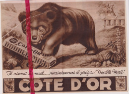 Pub Reclame - Chocolat Cote D'Or Chocolade - Orig. Knipsel Coupure Tijdschrift Magazine - 1937 - Publicités