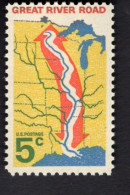 2006882006 1966 SCOTT 1319A POSTFRIS MINT NEVER HINGED (XX) - GREAT RIVER ROAD - MAP TAGGED - Unused Stamps